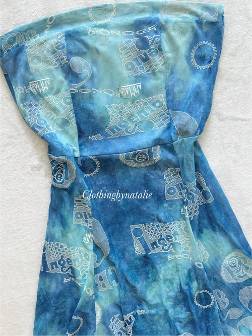 Mermaid Blue Jersey Tube Dress Size M