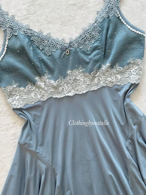 Coquette Blue Nylon Babydoll Size S