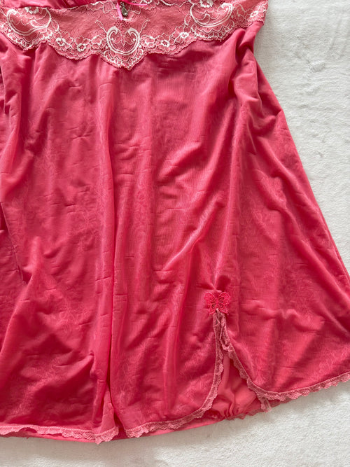 Coquette Pink Mesh Babydoll Size M