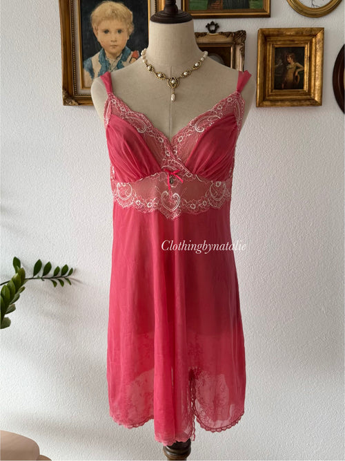 Coquette Pink Mesh Babydoll Size M
