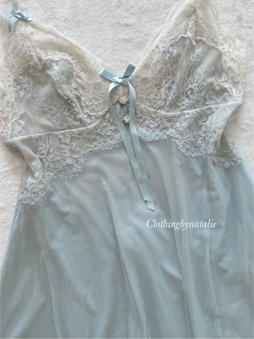 Fairy Blue Sheer Mesh Babydoll Size S