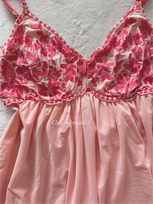 Pink Nylon Babydoll Size L