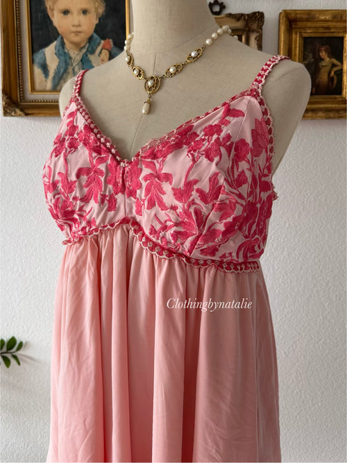 Pink Nylon Babydoll Size L