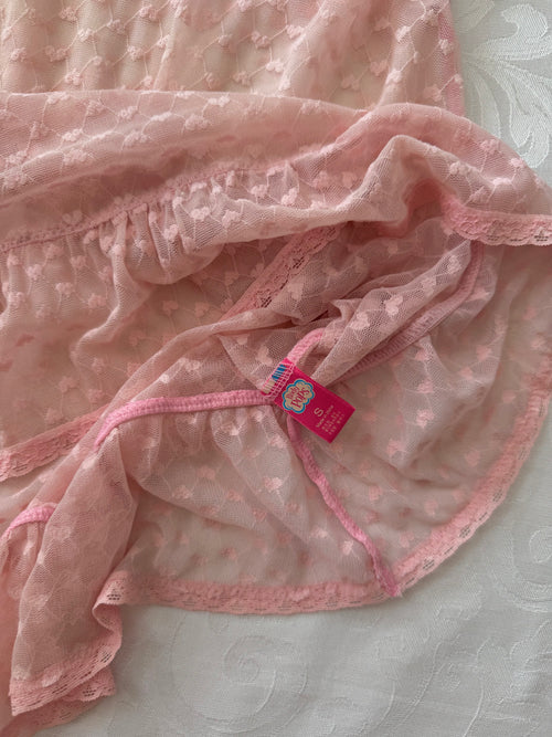 Body Pops Pink Lace Slip Dress (XS)