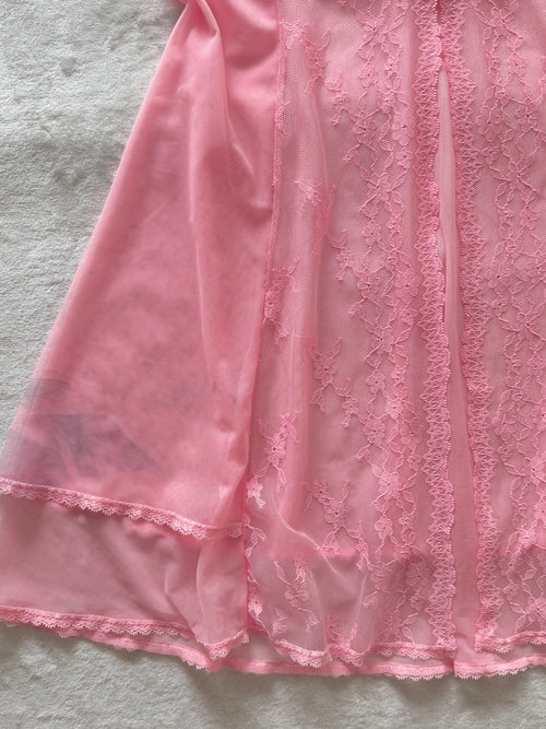 Soft Pink Mesh Babydoll Size S/M