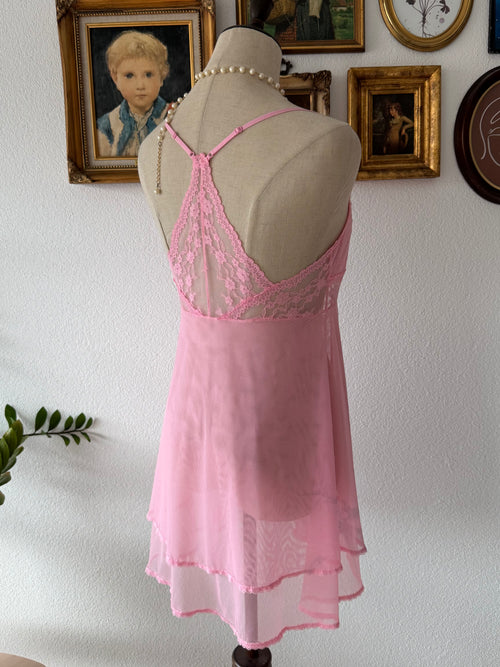 Soft Pink Mesh Babydoll Size S/M