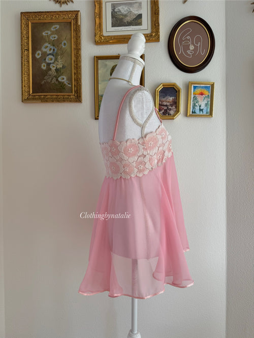 Coquette Pink Chiffon Babydoll (S/M)