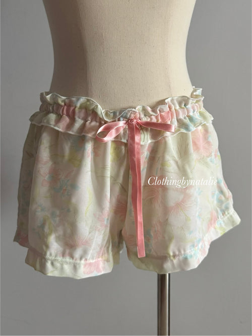 Pink Floral Chiffon Short Set size S