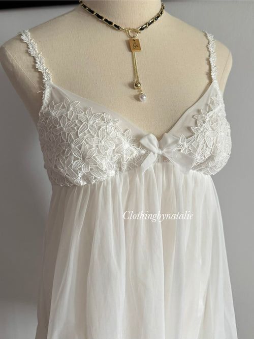 Fairy White Mesh Babydoll size S/small M