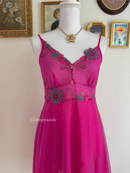 Orfla Pink Mesh Babydoll (S/M)