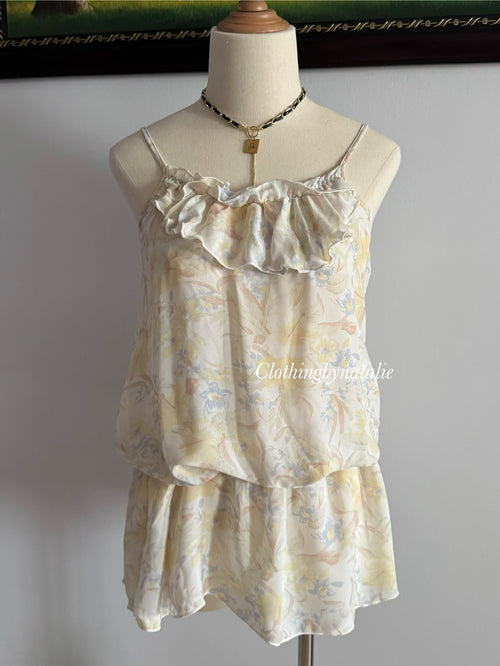 Yellow Chiffon Lounge Set size S