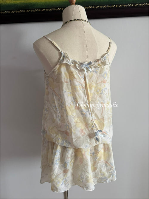 Yellow Chiffon Lounge Set size S