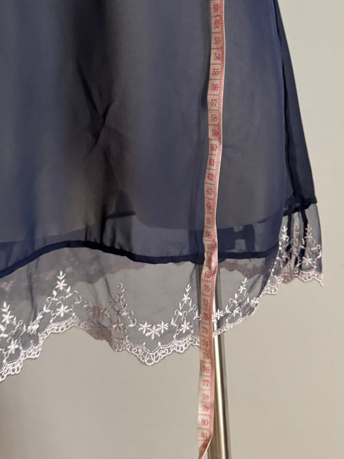 Navy Chiffon Lounge Set size S