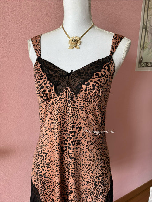 Y2K Leopard Stretchy Slip (S/M)