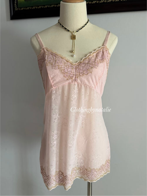 Pink Lace Cami size M