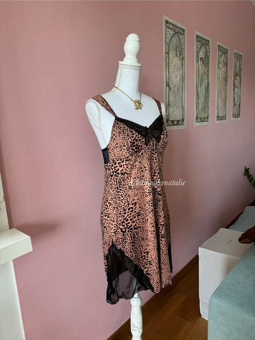 Y2K Leopard Stretchy Slip (S/M)