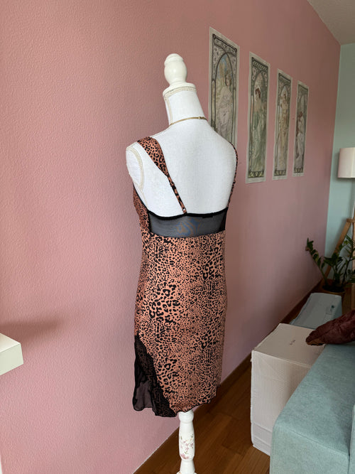Y2K Leopard Stretchy Slip (S/M)
