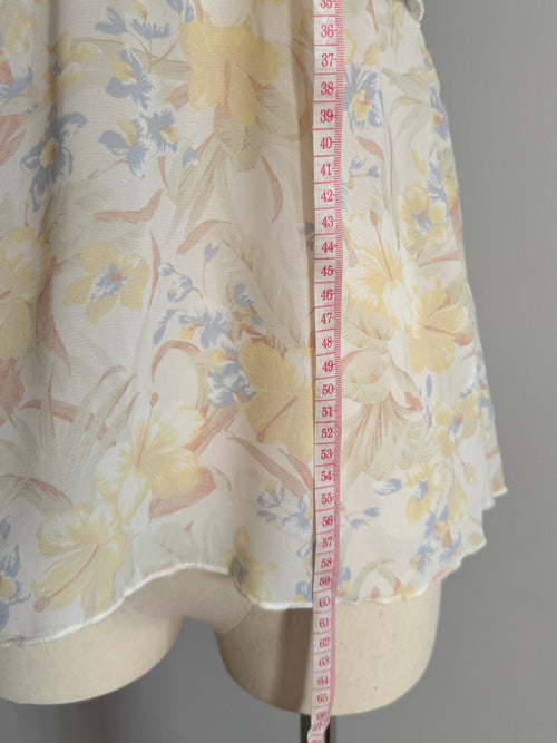 Yellow Floral Chiffon Set size S