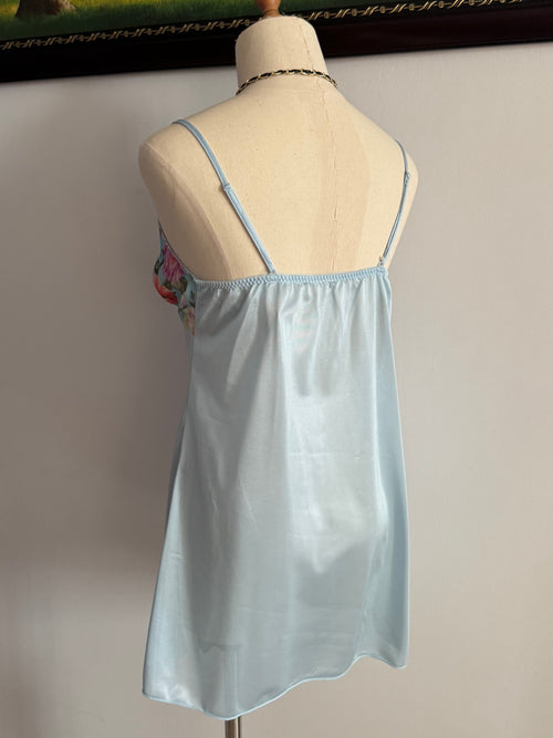 Blue Nylon Nightgown size S/small M