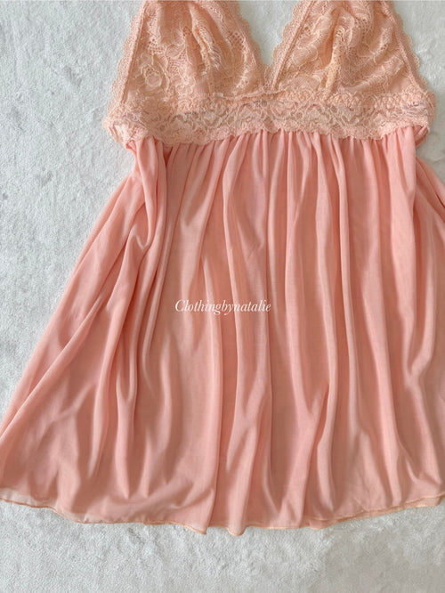 Coquette Orange Mesh Babydoll (S)