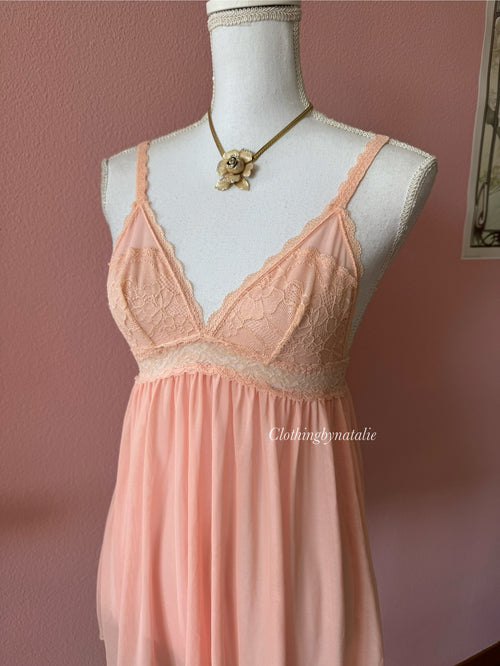Coquette Orange Mesh Babydoll (S)