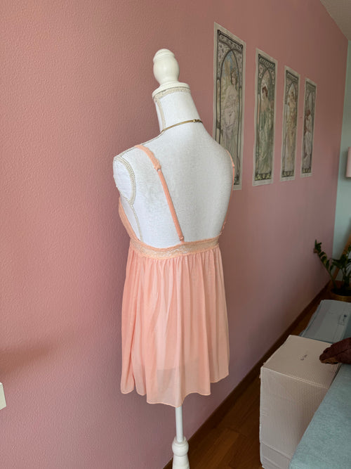 Coquette Orange Mesh Babydoll (S)