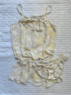 Yellow Chiffon Lounge Set size S