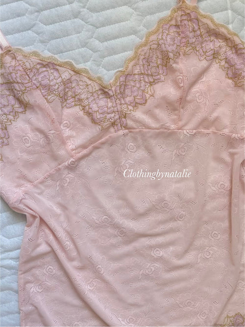 Pink Lace Cami size M