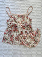 Coquette Floral Mesh Cami Set size S