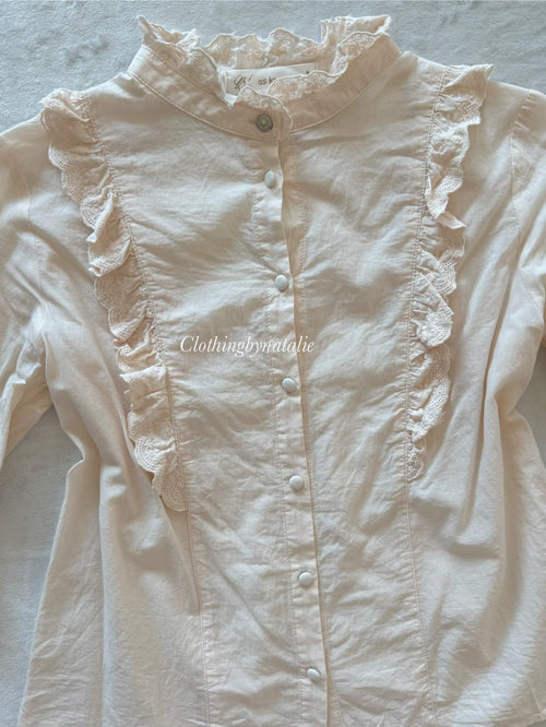 Peach Cotton Blouse Size S