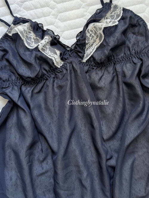 Fairy Black Chiffon Lace Babydoll size S