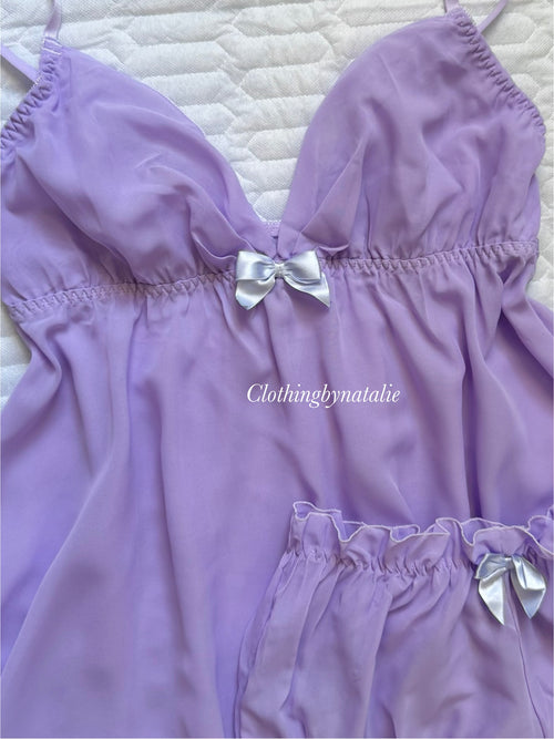 Soft Purple Chiffon Lounge Set size L