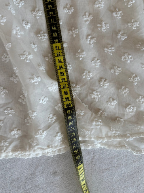 Cream Sheer Chiffon Maxi Size M