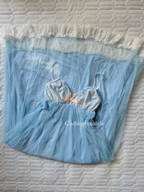 Soft Blue Babydoll Dress size S