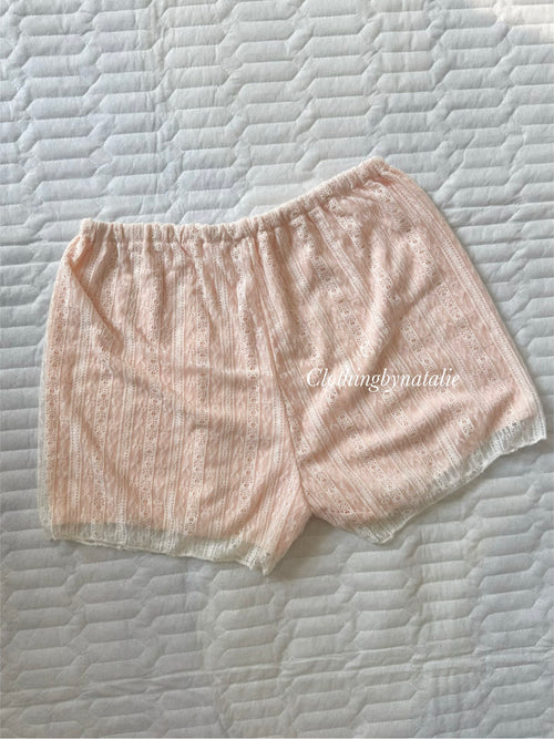 Coquette Orange Cotton Lace Set size S