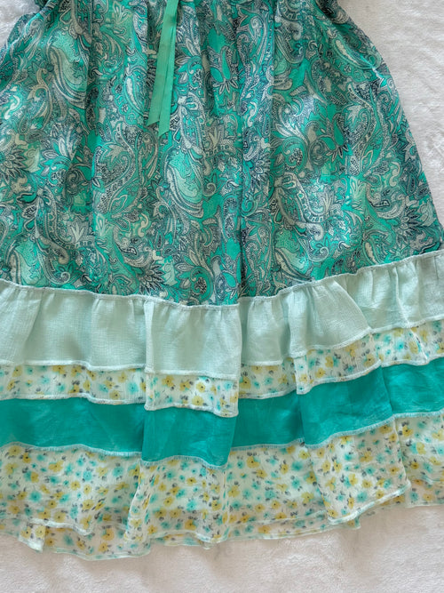 Green Floral Chiffon Babydoll Size S
