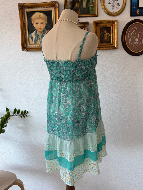 Green Floral Chiffon Babydoll Size S