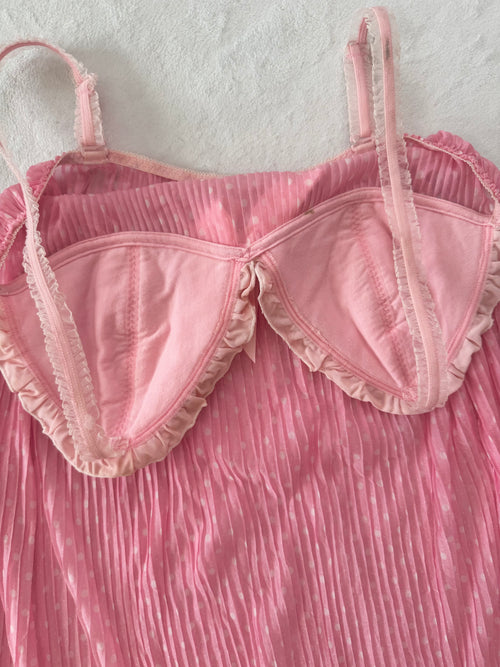 Coquette Pink Chiffon Babydoll (M)