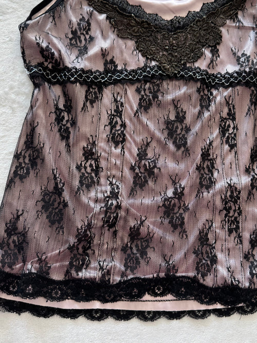 Whimsical Nylon Lace Cami Size S