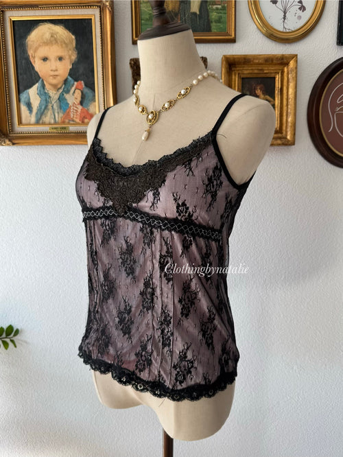 Whimsical Nylon Lace Cami Size S
