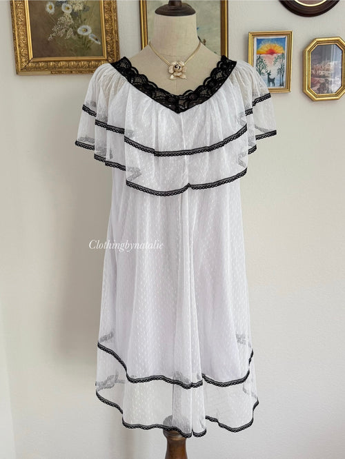 Ruffle Nylon Nightgown size S