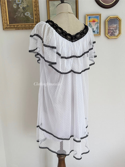 Ruffle Nylon Nightgown size S