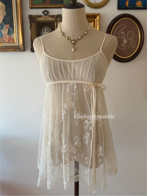 VS Beige Sheer Lace Mini Dress size XS/S