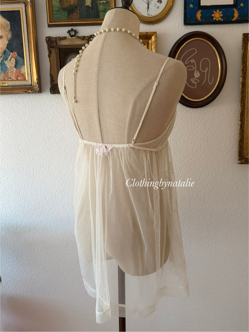 VS Beige Sheer Lace Mini Dress size XS/S