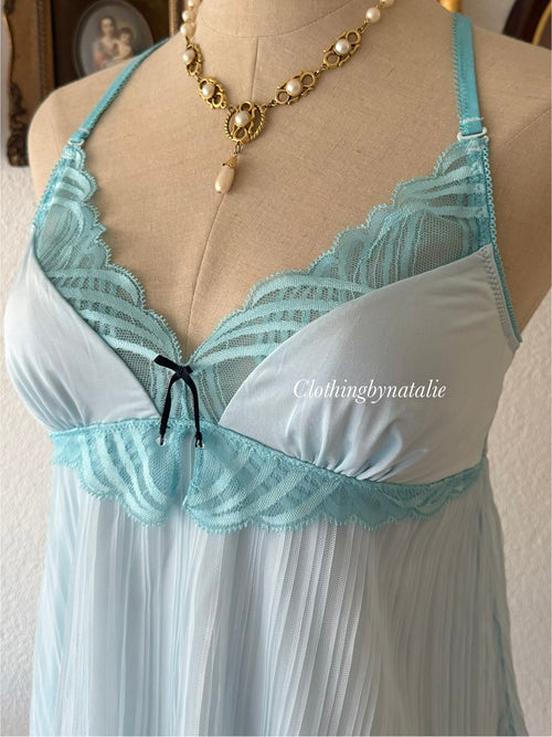 Coquette Blue Nylon Mesh Cami size M
