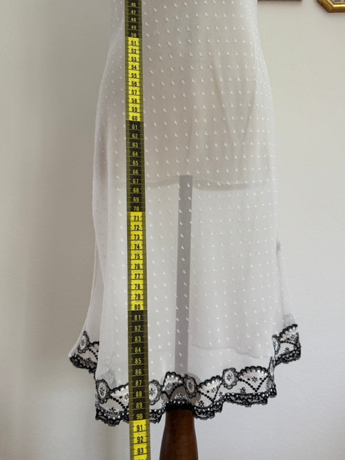Black White Lace Slip Dress size S