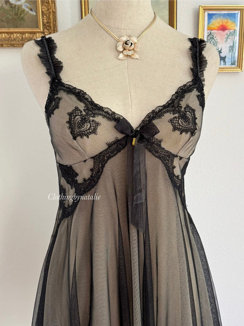 Whimsical Swan Mesh Babydoll size S/M