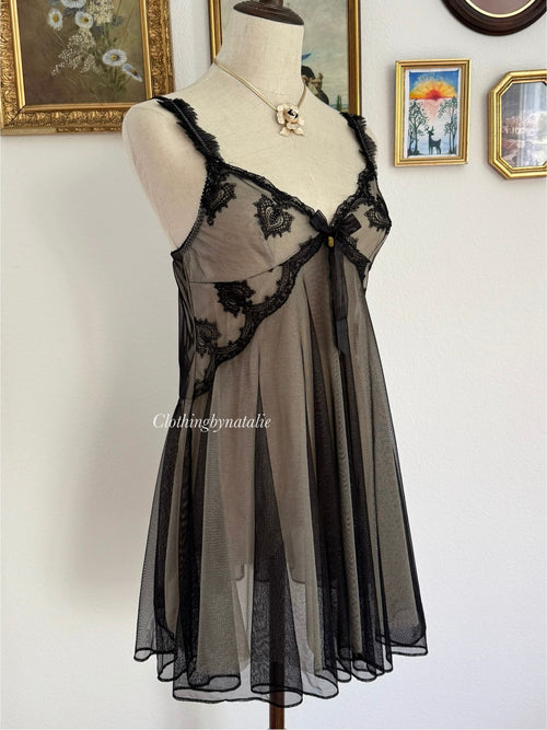 Whimsical Swan Mesh Babydoll size S/M