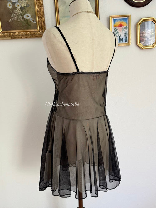 Whimsical Swan Mesh Babydoll size S/M