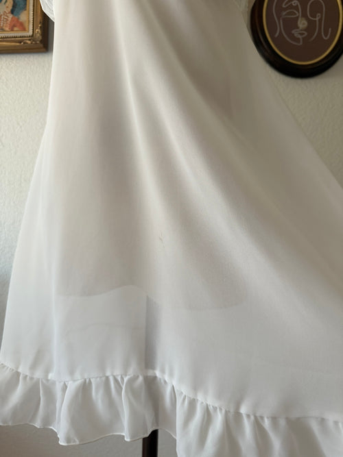 Snow White Sheer Chiffon Babydoll size S